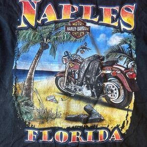 Harley-Davidson Naples Graphic Tee with Motorcycle Scene